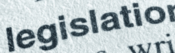 The word legislation printed on a page